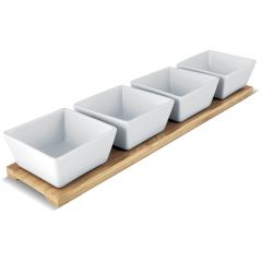 Lamart | Bamboo Serving Bowls 4pcs | Row