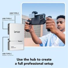 Lexar | 1TB | Professional Go Portable SSD with Hub