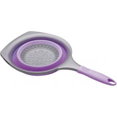 Kitchen Craft | Collapsible Silicone Strainer With Handle Purple