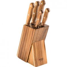 Lamart | Knife Set In A Wooden Block Wood