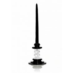 Lalique | Candlestick Medium Blackthorn Black Transparent