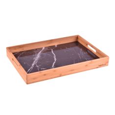 Bambum | Marbella Black Marble Pattern Tray Small