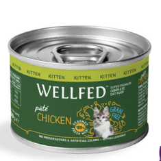 Pet Interest | Wellfed Kitten Chicken and Salmon With Salmon Oil Can | 200g x 4 Pcs