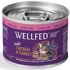 Pet Interest | Wellfed Adult Chicken and Turkey Can For Cats | 200g x 4 Pcs