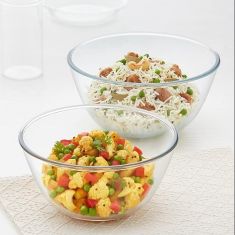  Borosil | Mixing & Serving Bowl 0.5 + 1.3 L | Set of 2