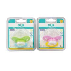 PUR | Day time soothers with orthodontic silicone teatswith Cover (3 mths+)