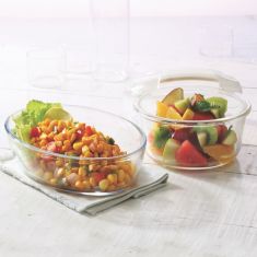 Borosil | ICYSET2002T | Dish Set  (Pack of 2, Microwave Safe)