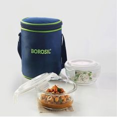 Borosil | Lunch Box with 2 Containers 800 ml